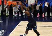 الذئاب الرمادية تهزم الرعد بفارق 42 نقطة في لعبة 3 من نهائيات الغرب للدوري الأميركي للمحترفين 42-3