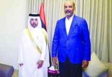 نائب رئيس المجلس الرئاسي الليبي يلتقي سفير قطر