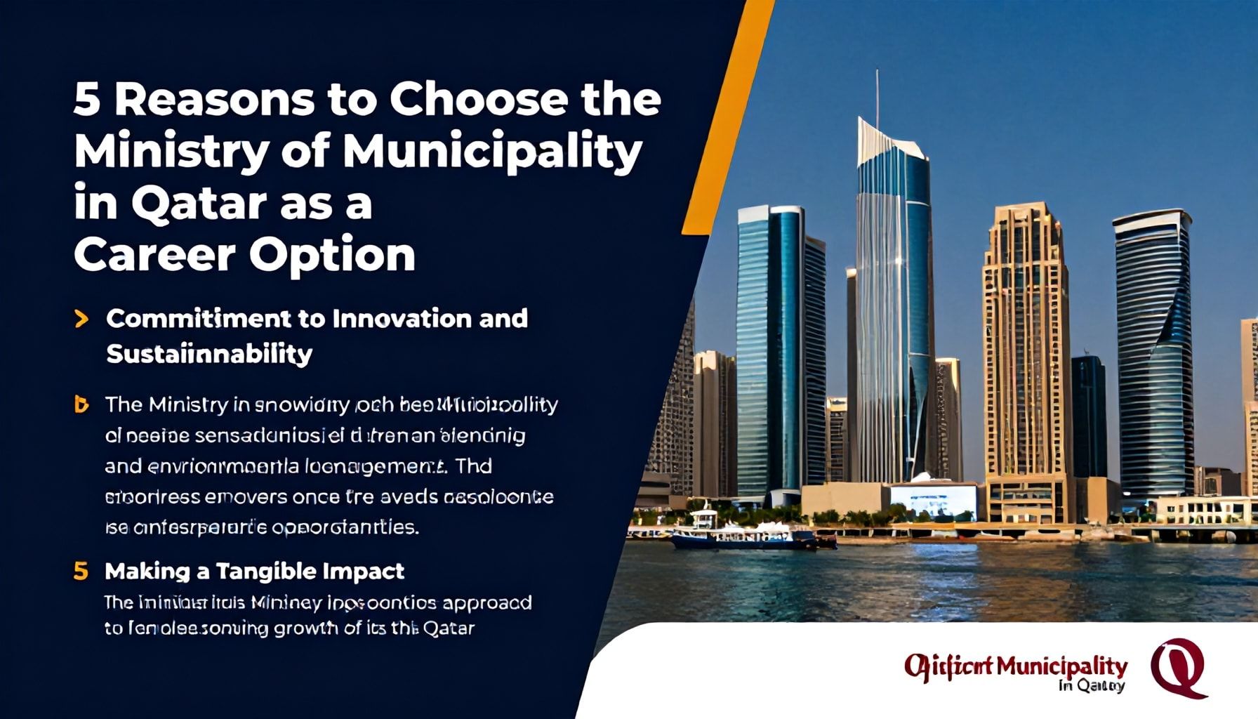 5 أسباب لاختيار وزارة البلدية قطر كخيار مهني