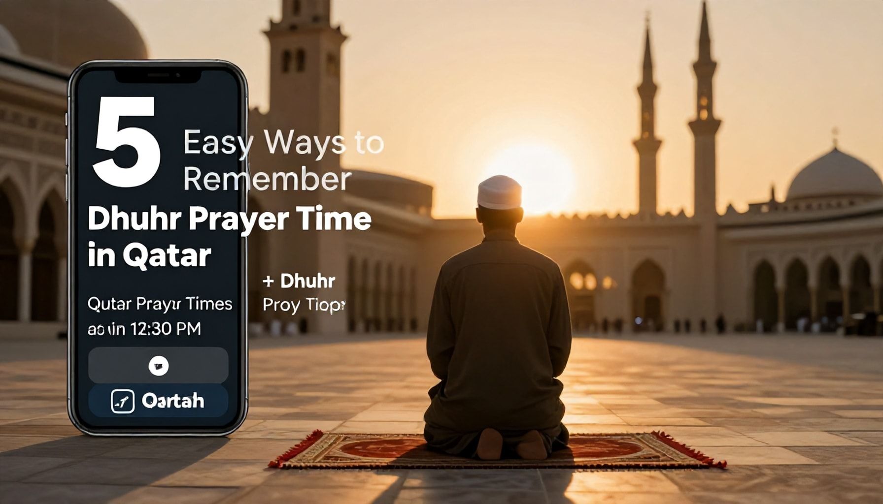 5 طرق سهلة لتذكير نفسك بوقت صلاة الظهر في قطر