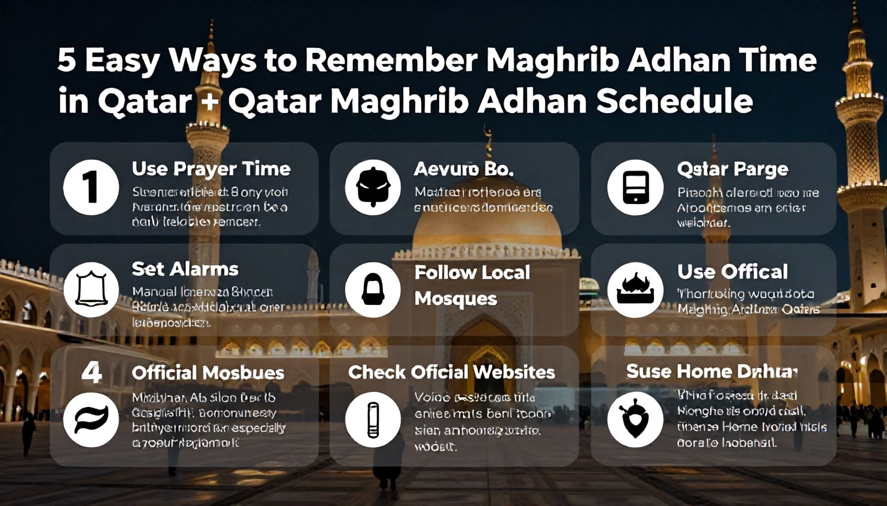 5 طرق سهلة لتذكيرك بوقت أذان المغرب في قطر