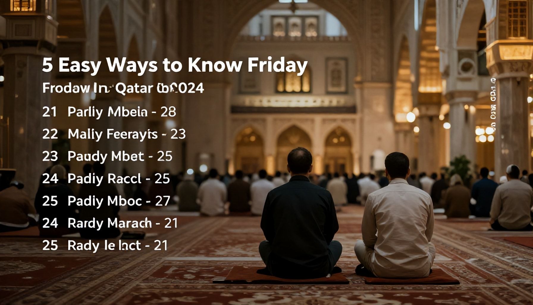 5 طرق سهلة لمعرفة مواعيد الجمعة في قطر 2024*