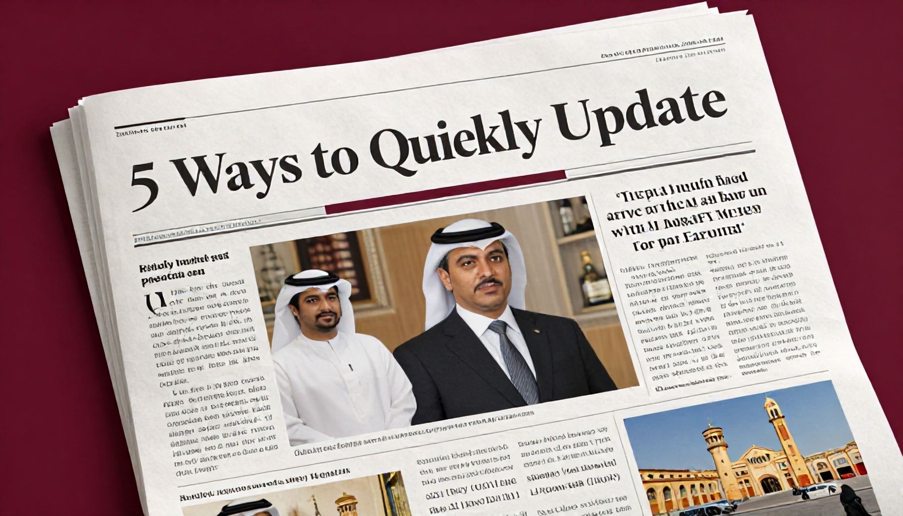 5 طرق لتحديثك بسرعة مع جريدة الوطن القطرية*