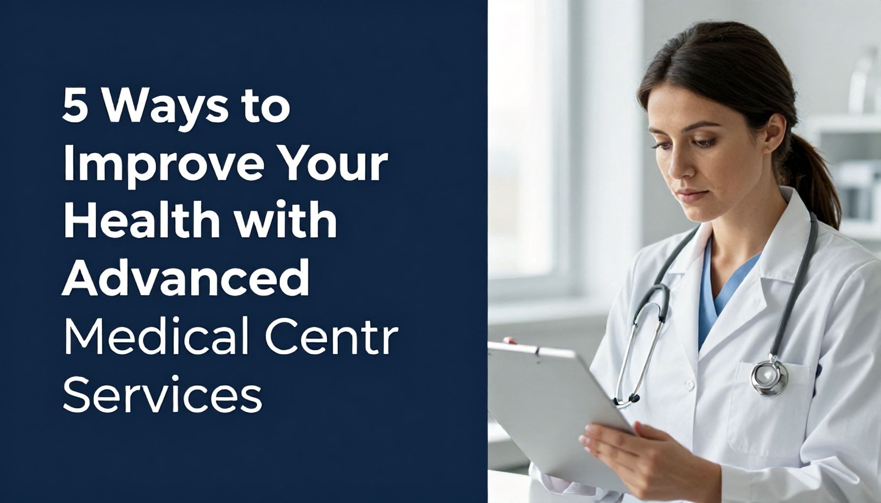 5 طرق لتحسين صحتك مع خدمات المركز الطبي المتقدم*
