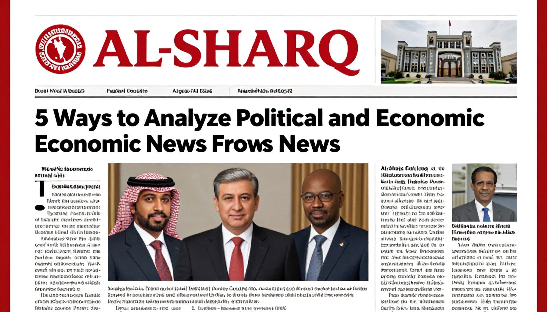 5 طرق لتحليل الأخبار السياسية والاقتصادية من جريدة الشرق القطرية