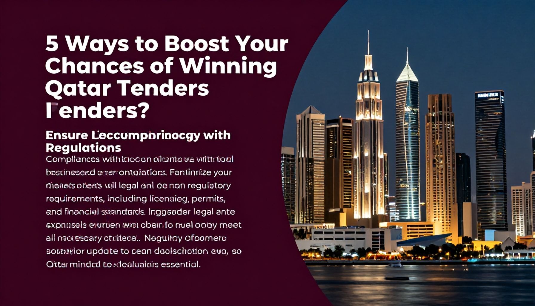 5 طرق لزيادة فرصك في الفوز بمناقصات قطر