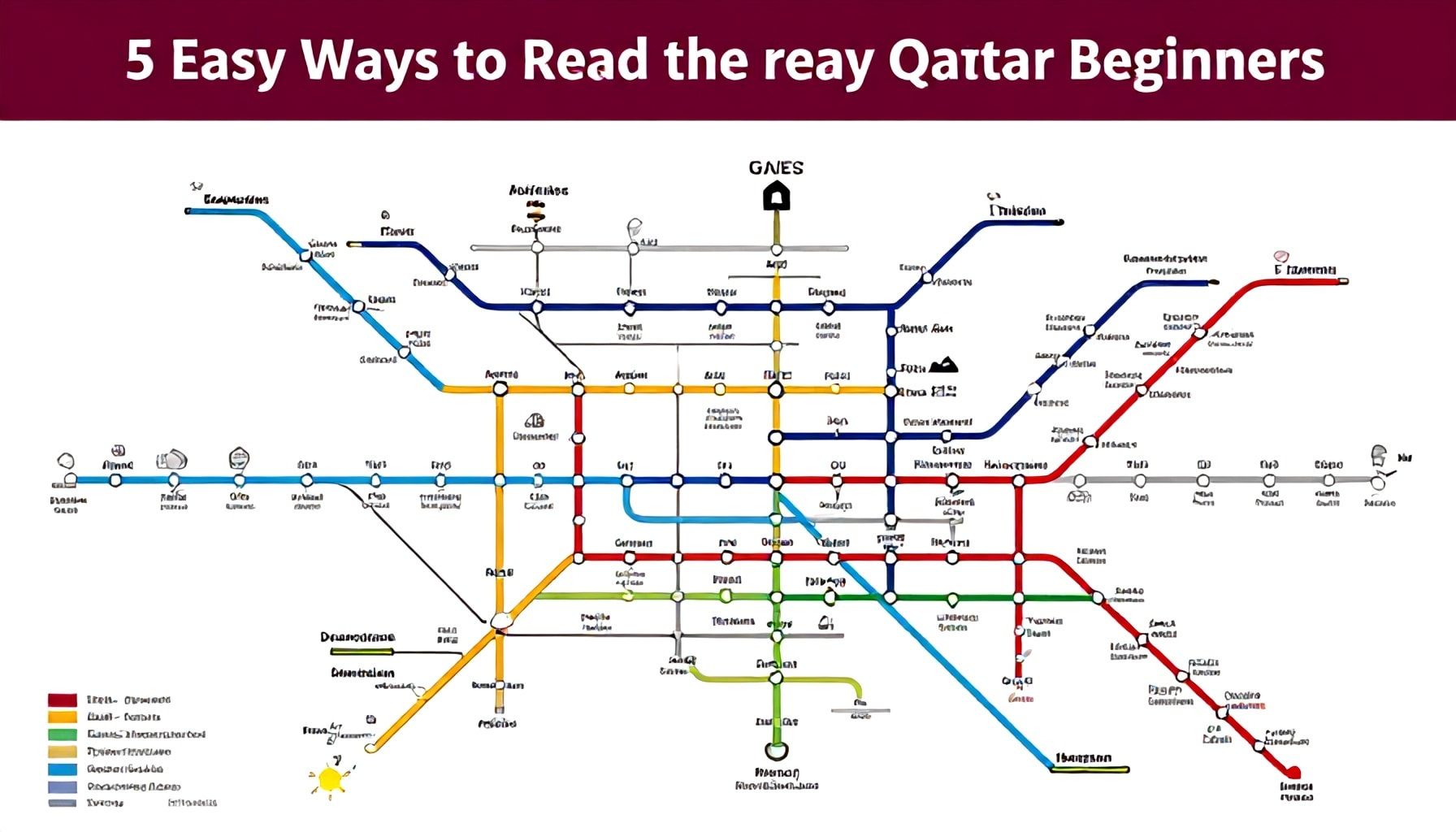 5 طرق لقراءة خريطة مترو قطر بسهولة حتى للمبتدئين*