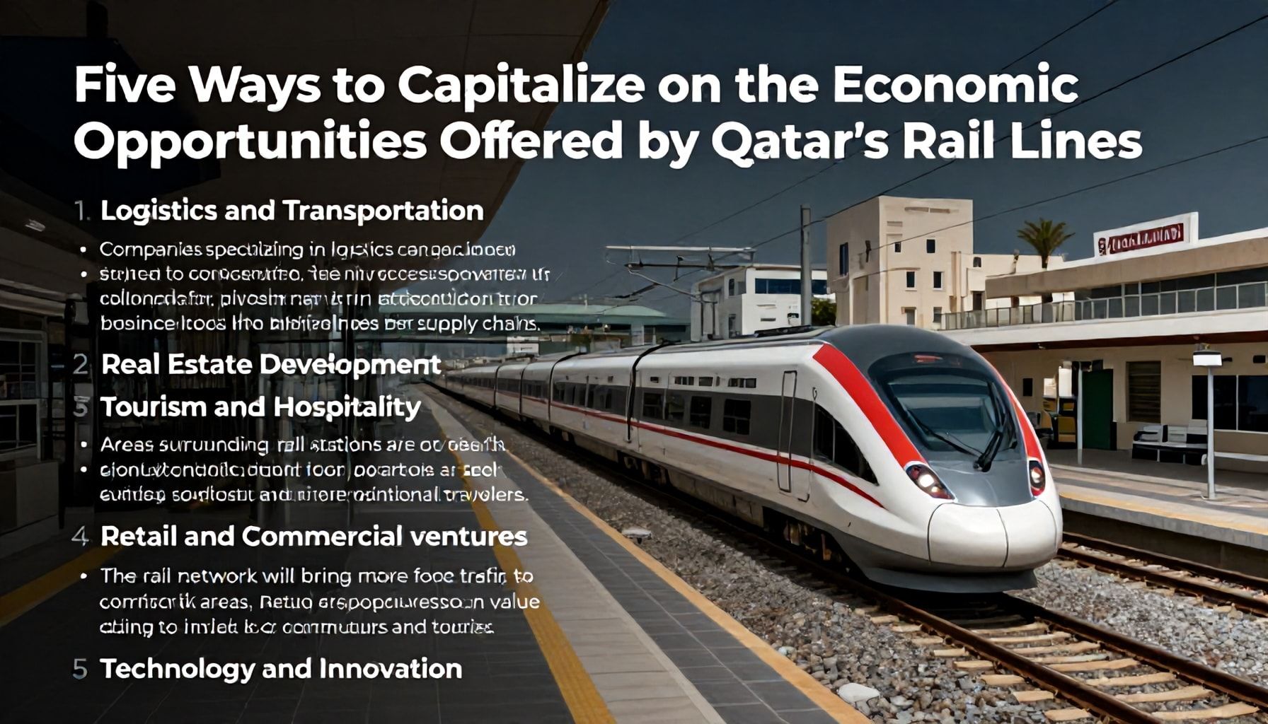 5 طرق للاستفادة من الفرص الاقتصادية التي يوفرها خط قطر