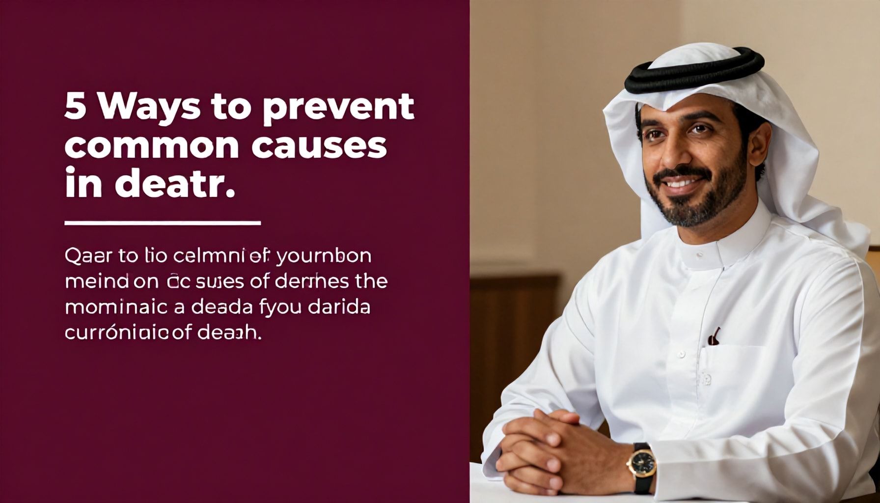 5 طرق للوقاية من الأسباب الشائعة للوفيات في قطر*
