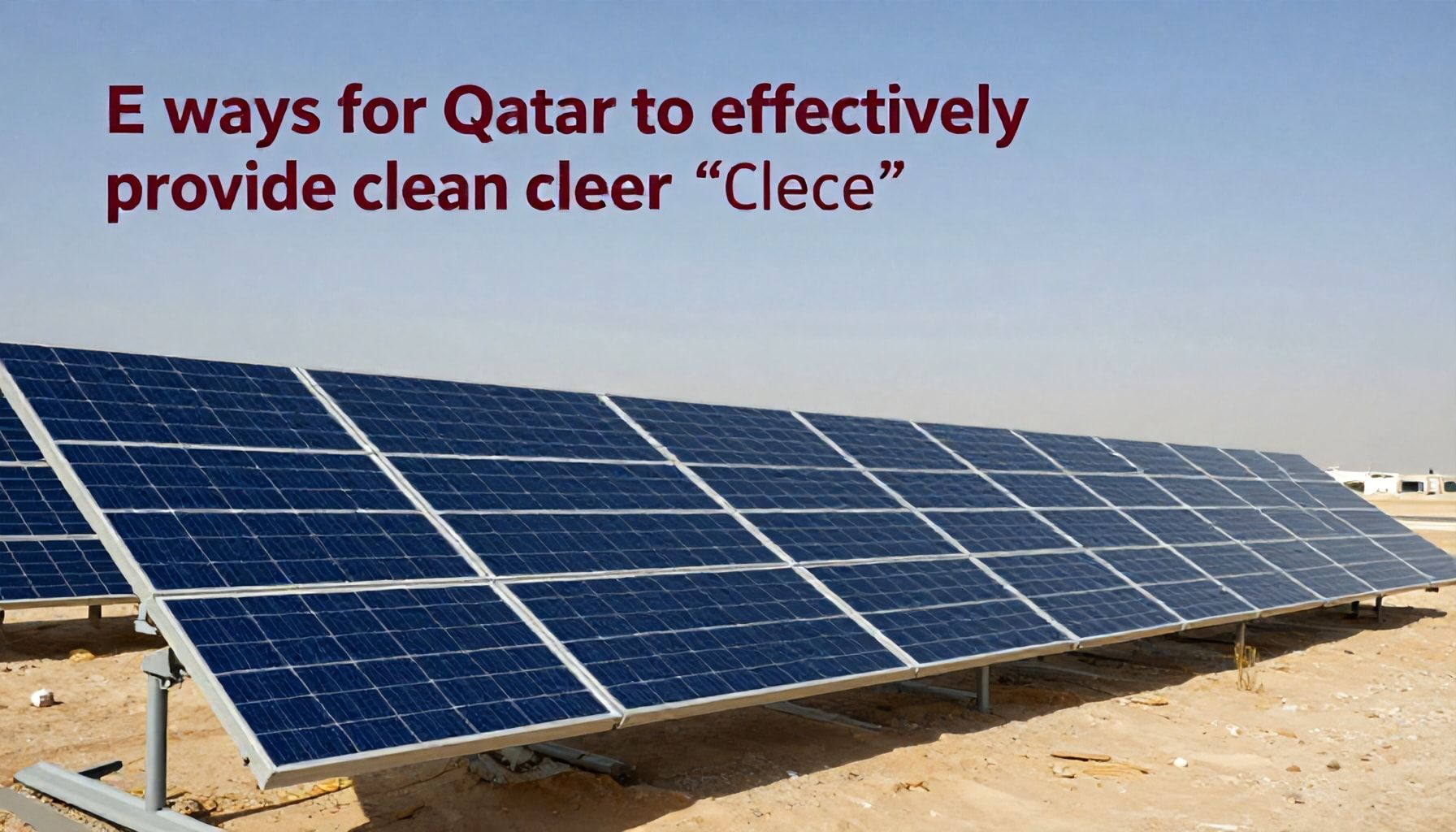 5 طرق لوقود قطر لتوفير الطاقة النظيفة بفعالية*