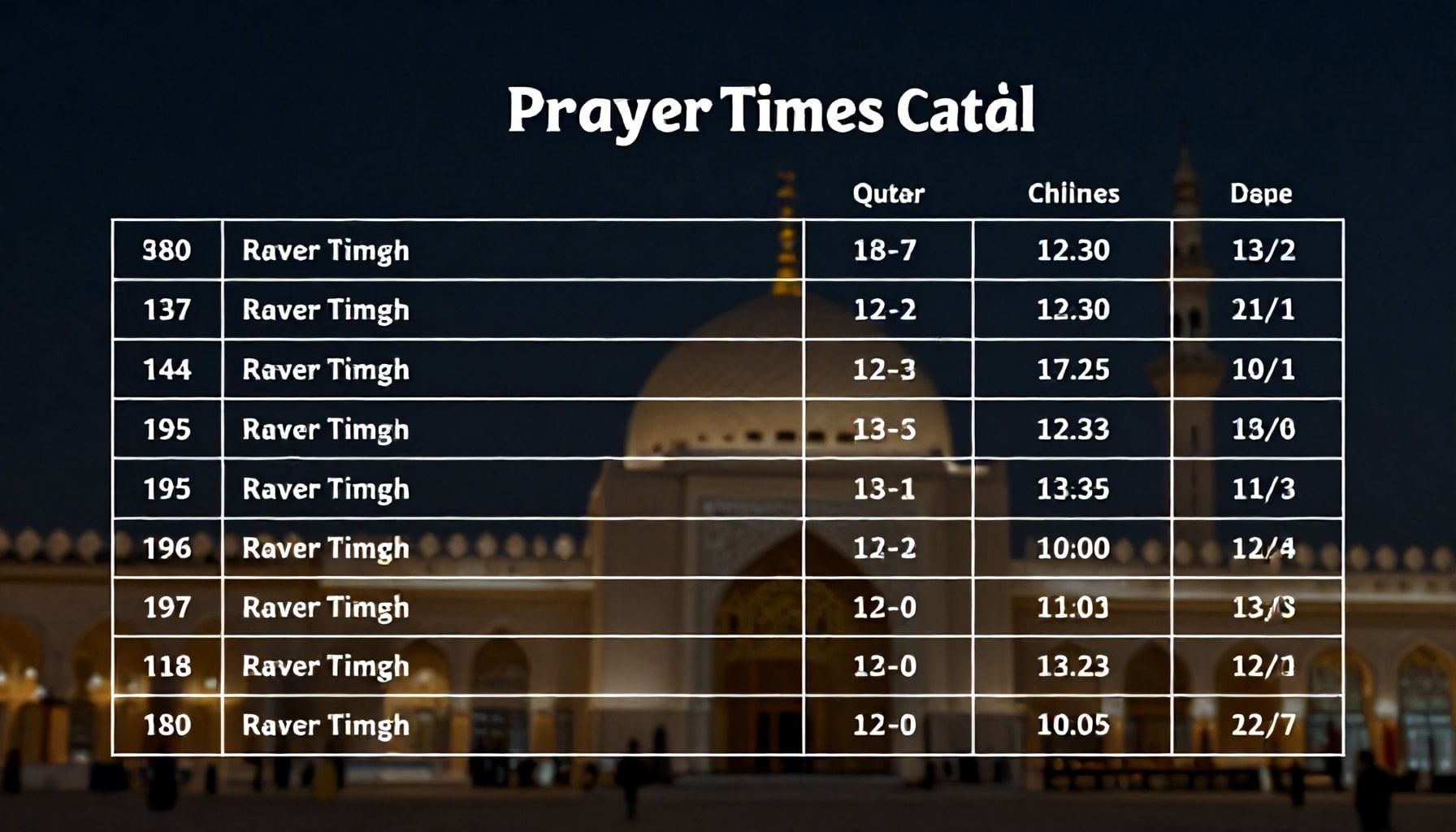 الجدول الدقيق لمواقيت الصلاة في قطر: كيف تستفيد منه يوميًا؟*