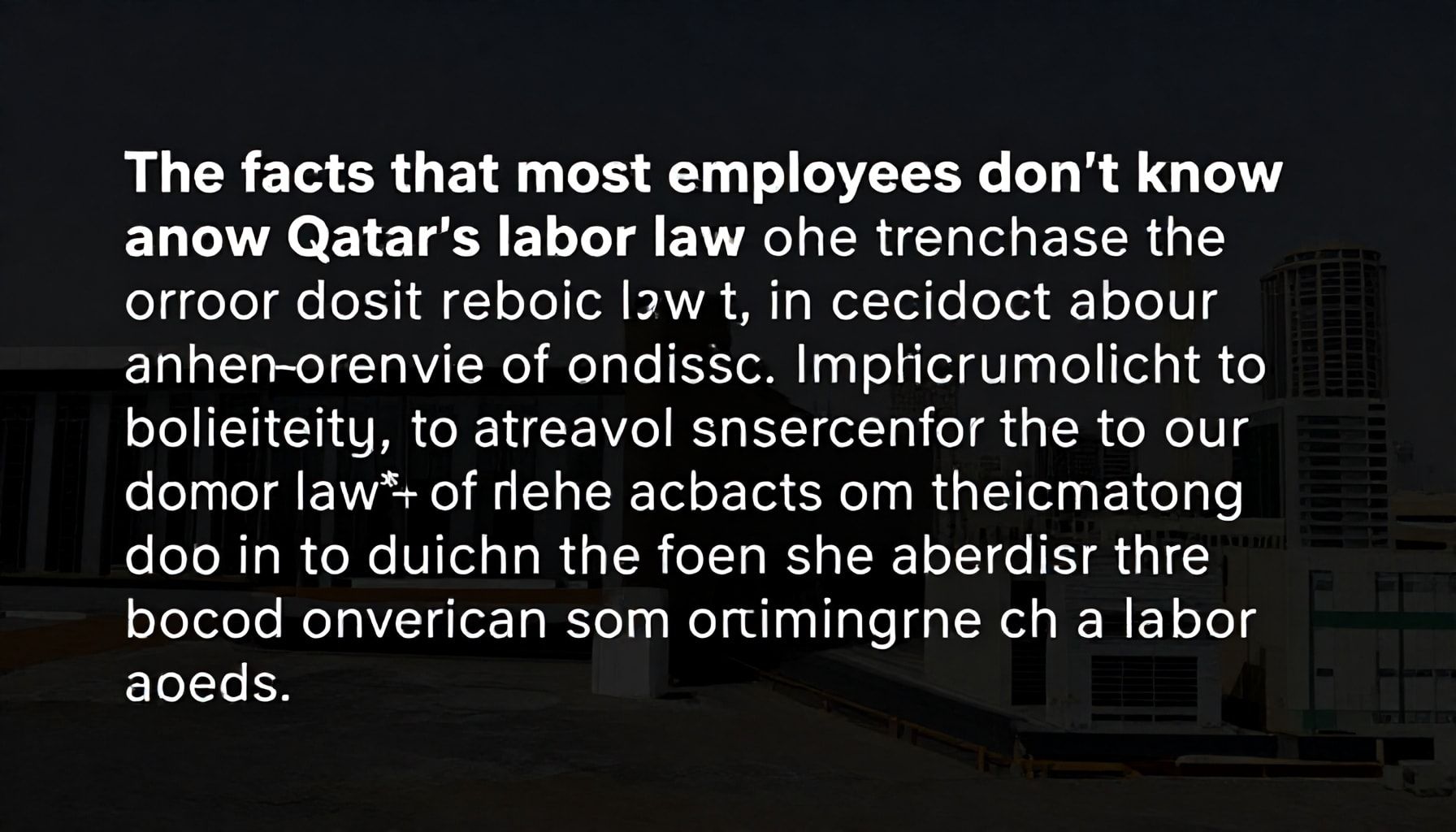 الحقائق التي لا يعرفها معظم الموظفين عن قانون العمل في قطر*