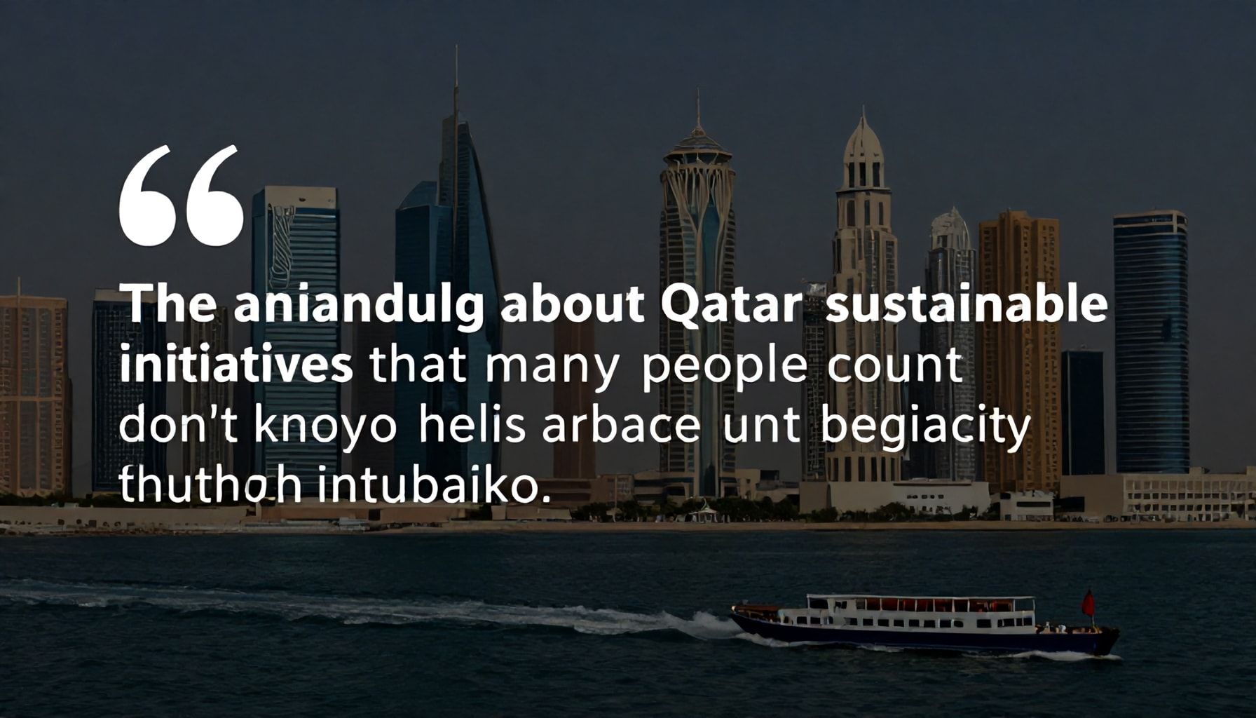 الحقائق المذهلة عن مبادرات قطر المستدامة التي لا يعرفها الكثيرون*