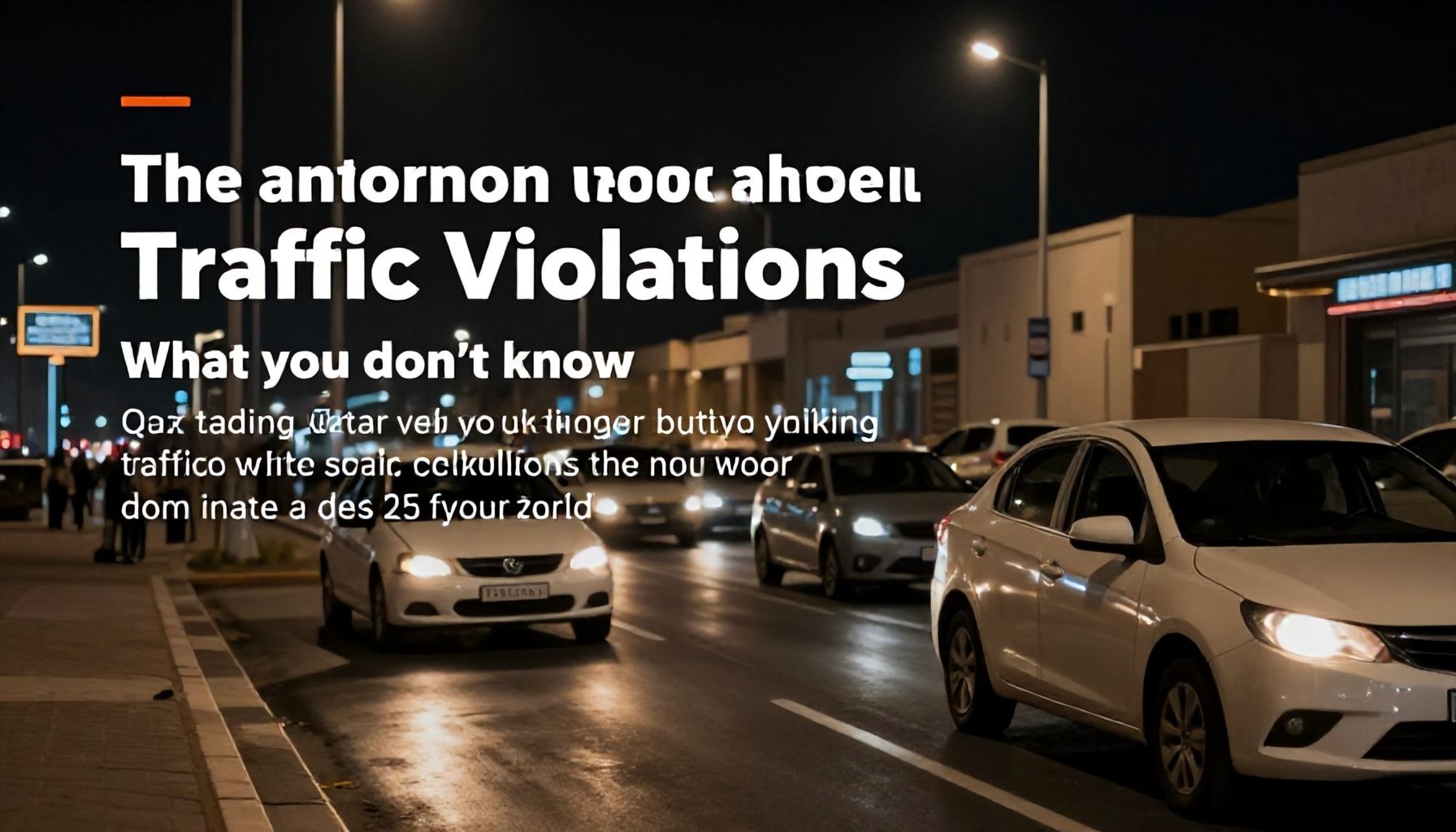 الحقائق المذهلة عن مخالفات المرور في قطر: ما لا تعرفه*