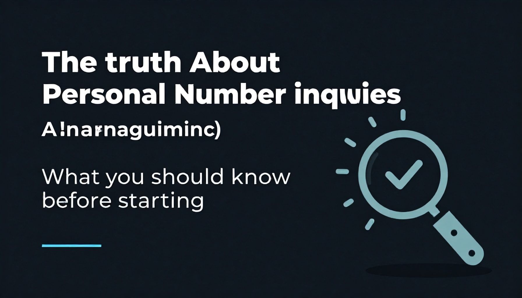 الحقيقة عن استعلام الرقم الشخصي: ما يجب معرفته قبل البدء*