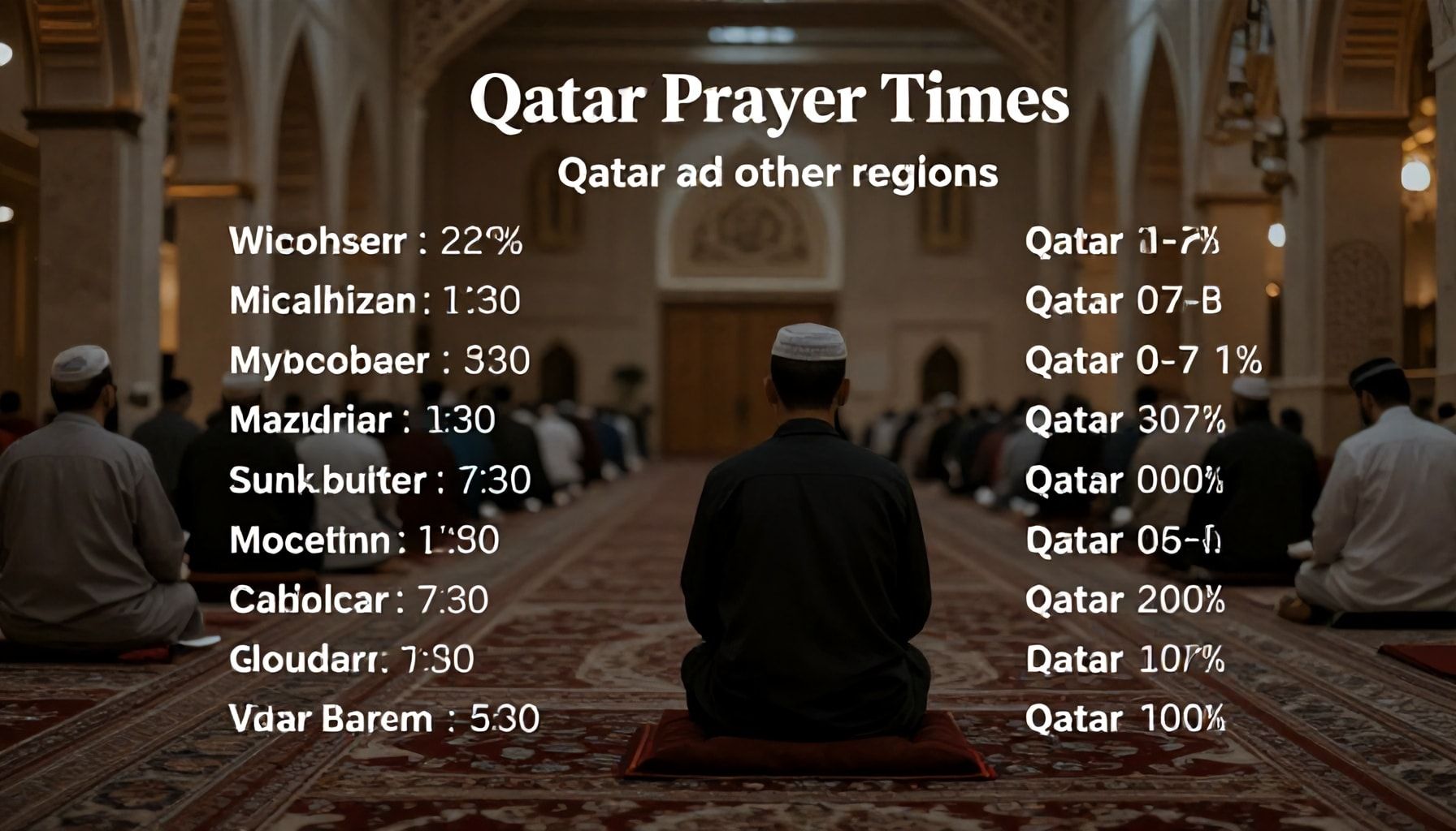 الحقيقة عن الاختلافات بين أوقات الصلاة في قطر والمناطق الأخرى*