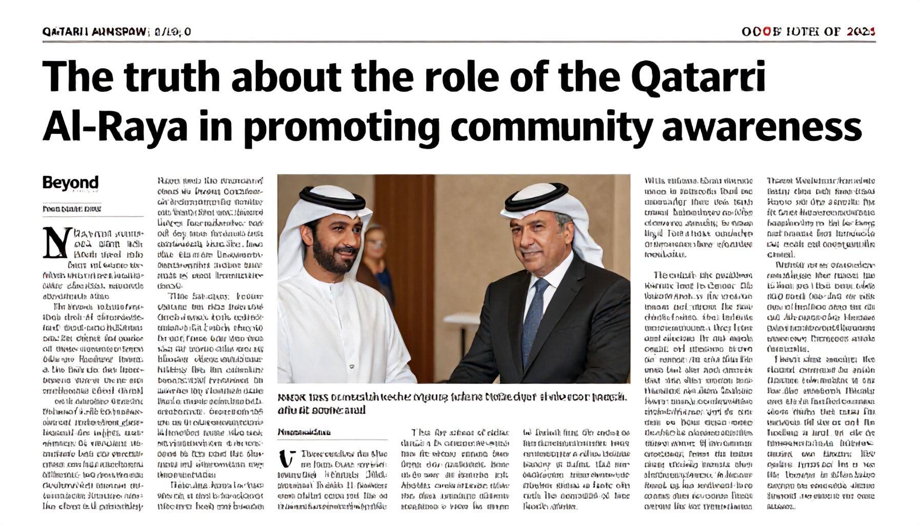 الحقيقة عن دور جريدة الراية القطرية في تعزيز الوعي المجتمعي: ما وراء headlines*