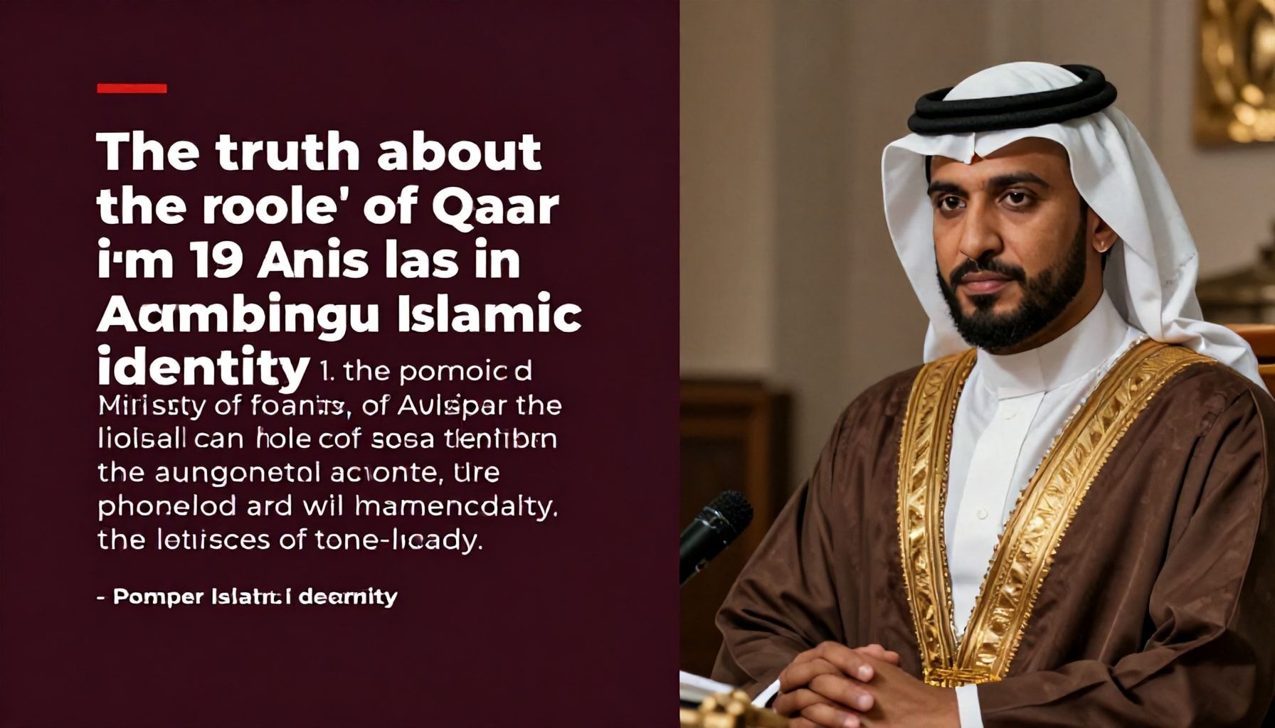 الحقيقة عن دور وزارة الأوقاف قطر في تعزيز الهوية الإسلامية*