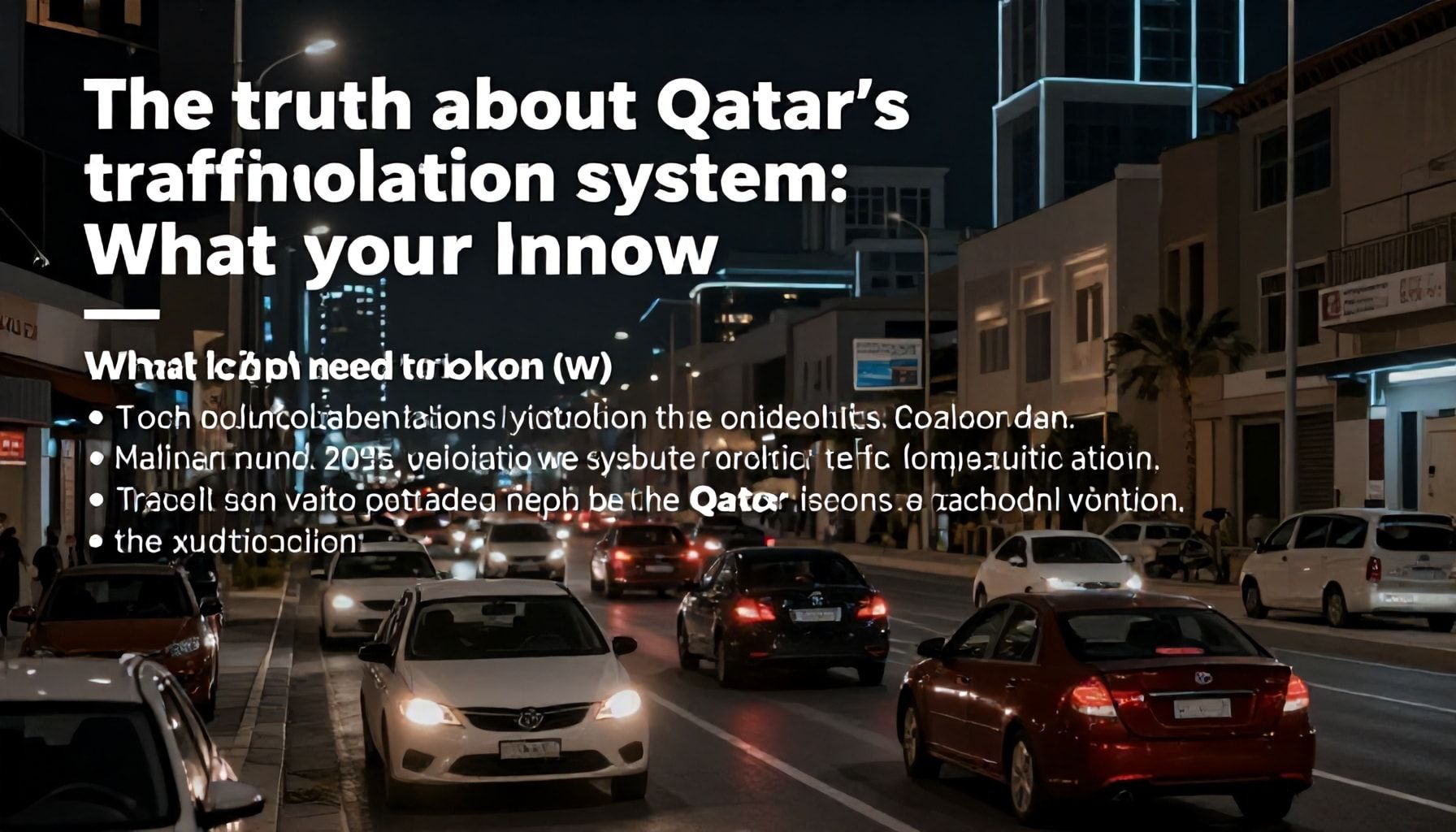 الحقيقة عن نظام المخالفات المرورية في قطر: ما يجب معرفته*