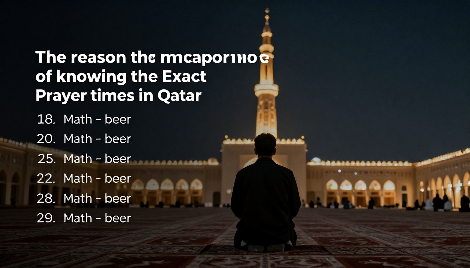 السبب وراء أهمية معرفة مواقيت الصلاة في قطر بدقة