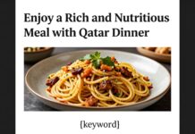 استمتع بوجبة غنية ومغذية مع العشاء قطر