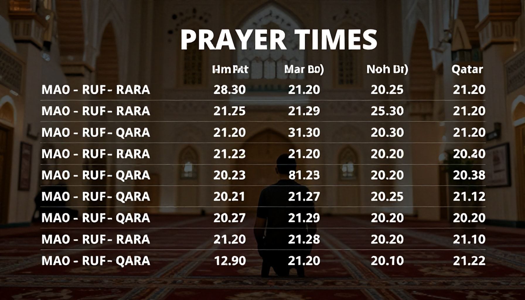دليل شامل لتوقيت الصلاة في قطر: كل ما تحتاج معرفته