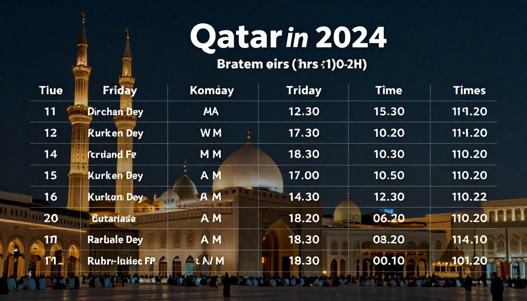 كيف تحدد مواعيد صلاة الجمعة في قطر 2024 بدقة*