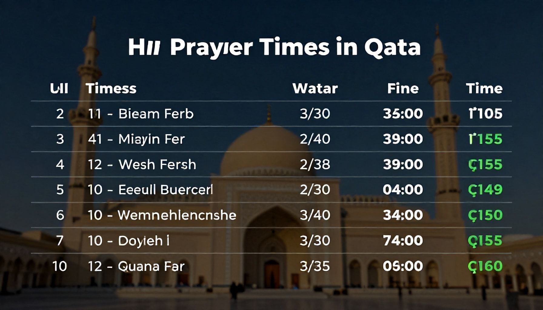 كيف تحسب أوقات الصلاة بدقة في قطر