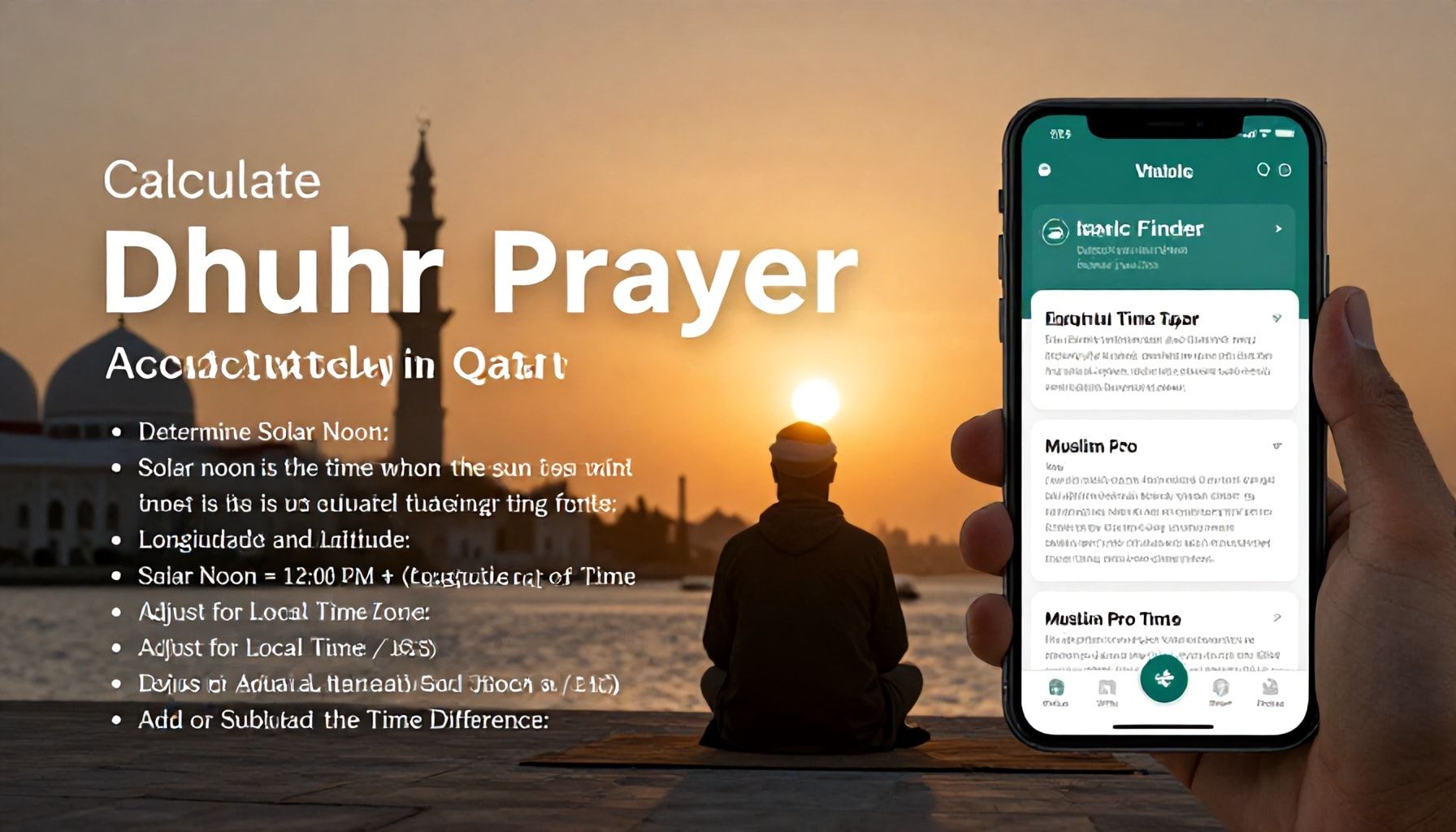 كيف تحسب وقت صلاة الظهر بدقة في قطر؟*