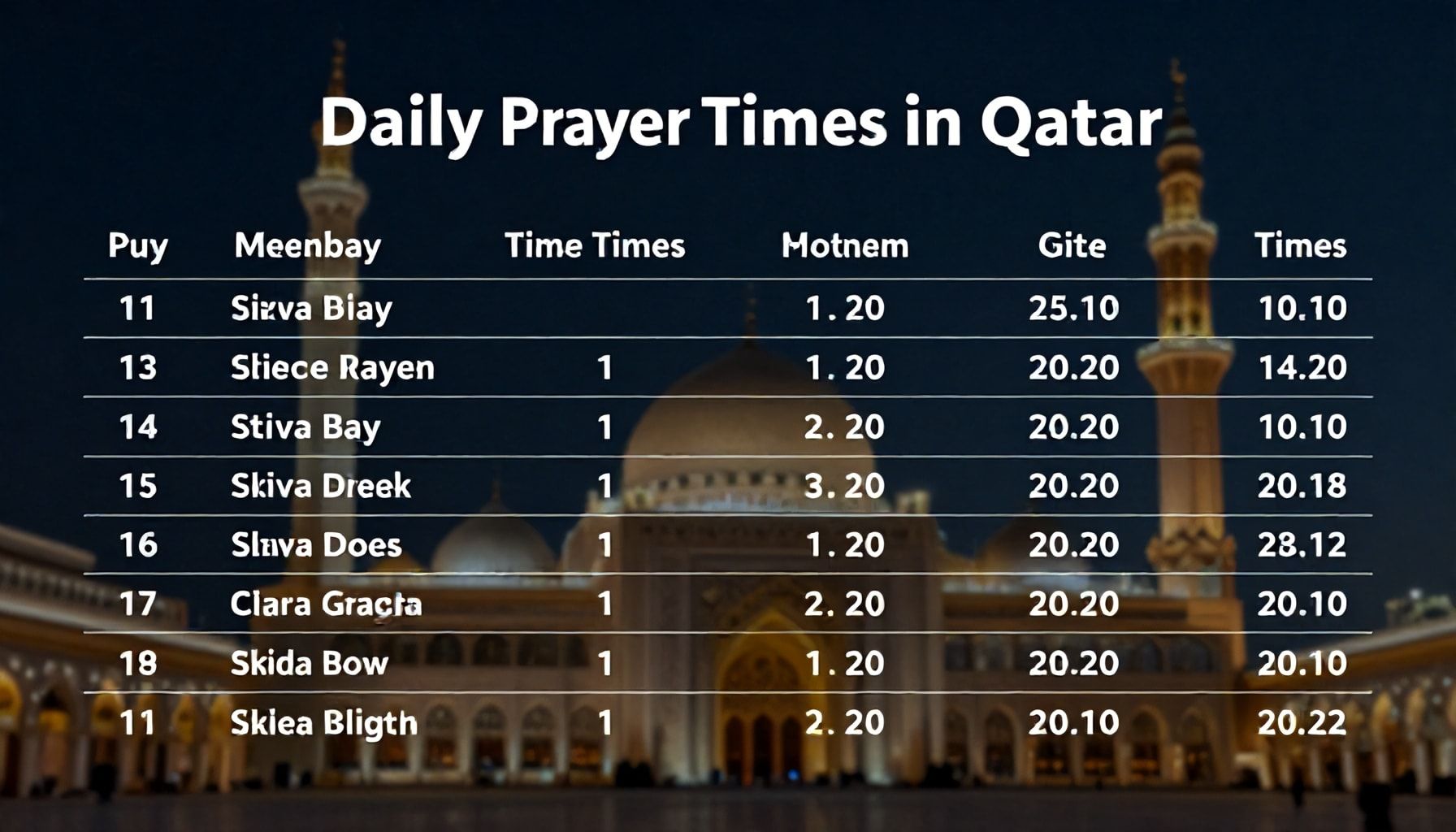 كيف تحصل على توقيت أذان قطر بدقة يوميًا؟*