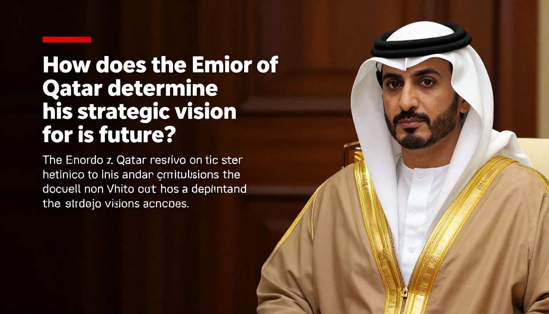 كيف يحدد أمير قطر رؤيته الاستراتيجية للمستقبل؟*