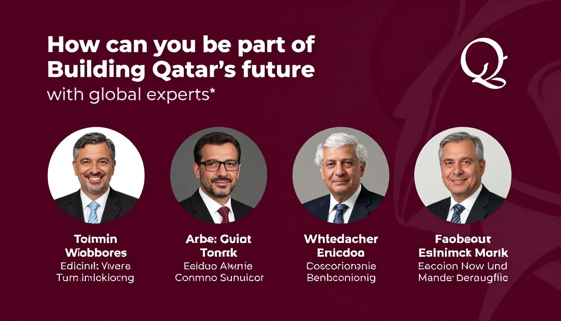 كيف يمكن لك أن تكون جزءًا من بناء مستقبل قطر مع خبراء عالميين*