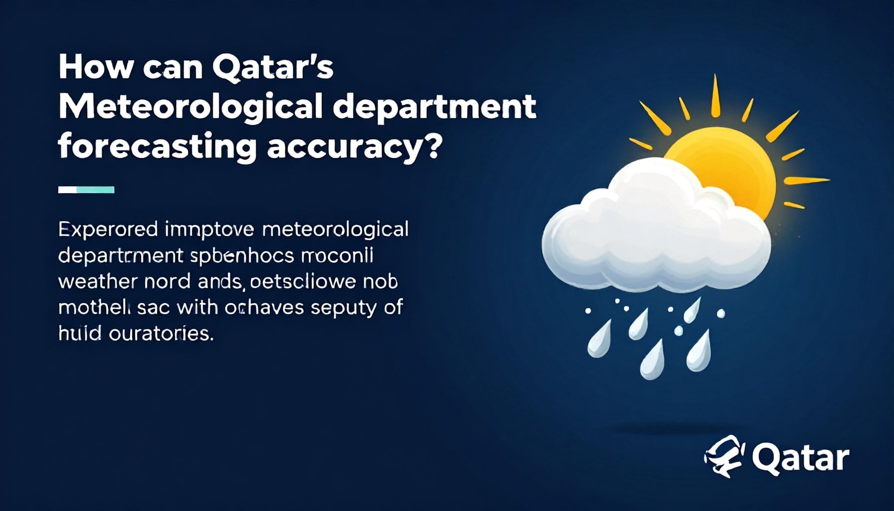 كيف يمكن للارصاد الجوية في قطر تحسين دقة توقع الطقس؟*