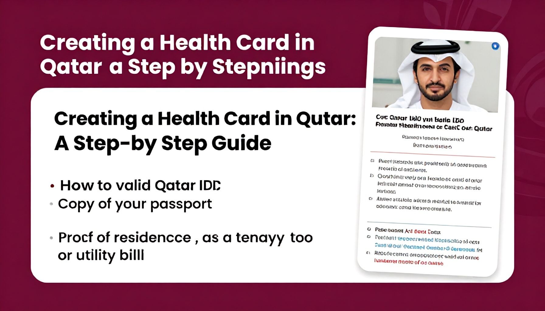 كيفية إنشاء بطاقة صحية في قطر: دليل خطوة بخطوة