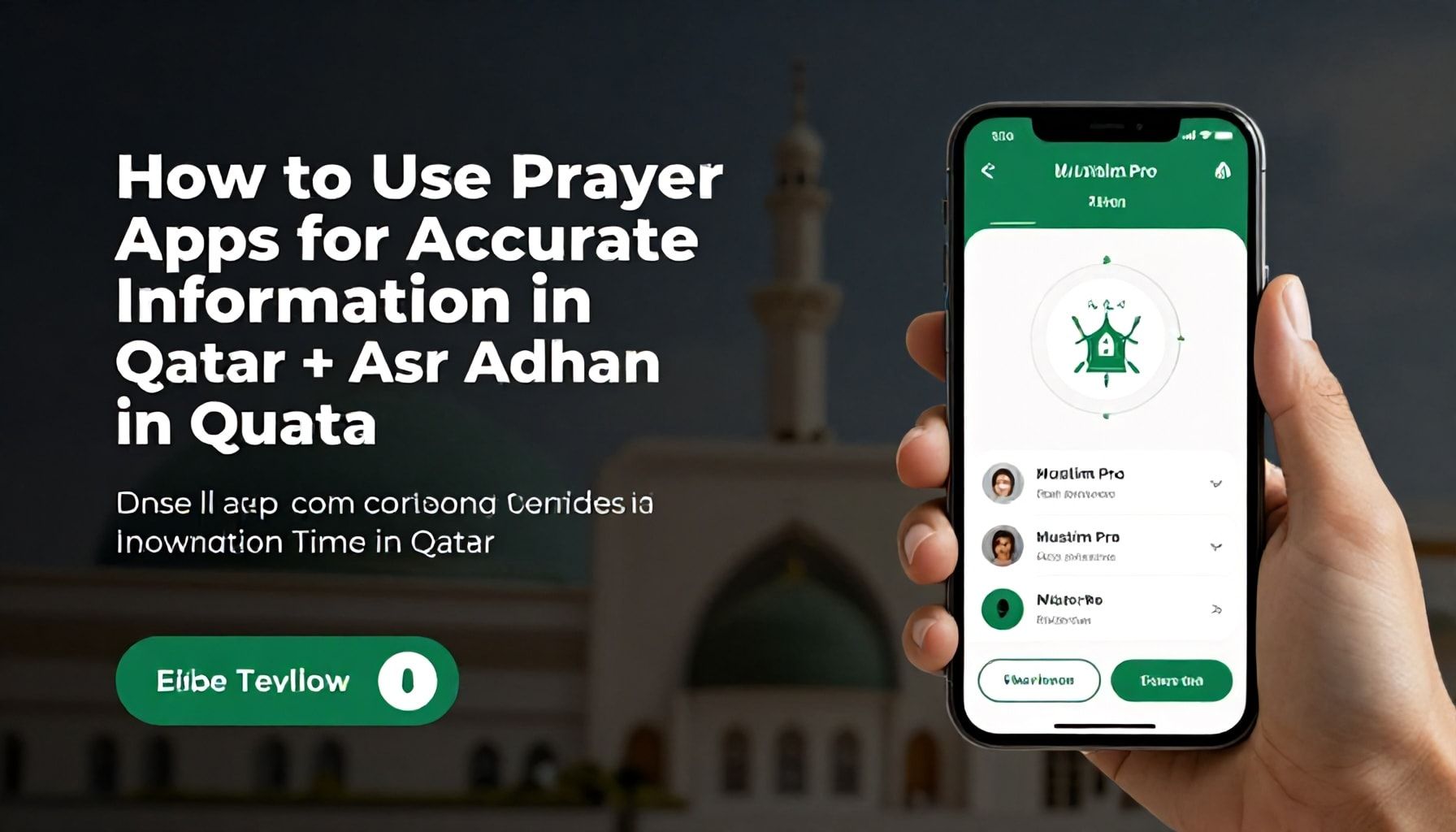 كيفية استخدام تطبيقات الصلاة للحصول على معلومات دقيقة في قطر