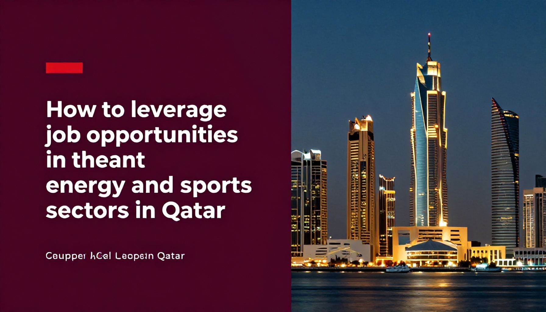 كيفية استغلال فرص العمل في قطاعات الطاقة والرياضة في قطر*