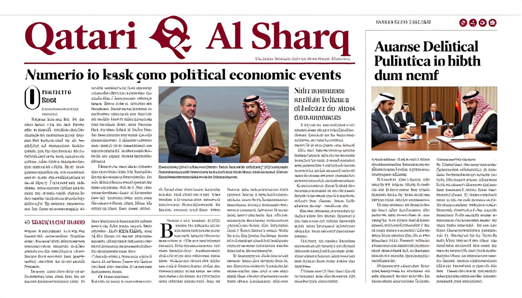 كيفية استغلال محتوى جريدة الشرق القطرية PDF لتحليل الأحداث السياسية والاقتصادية*