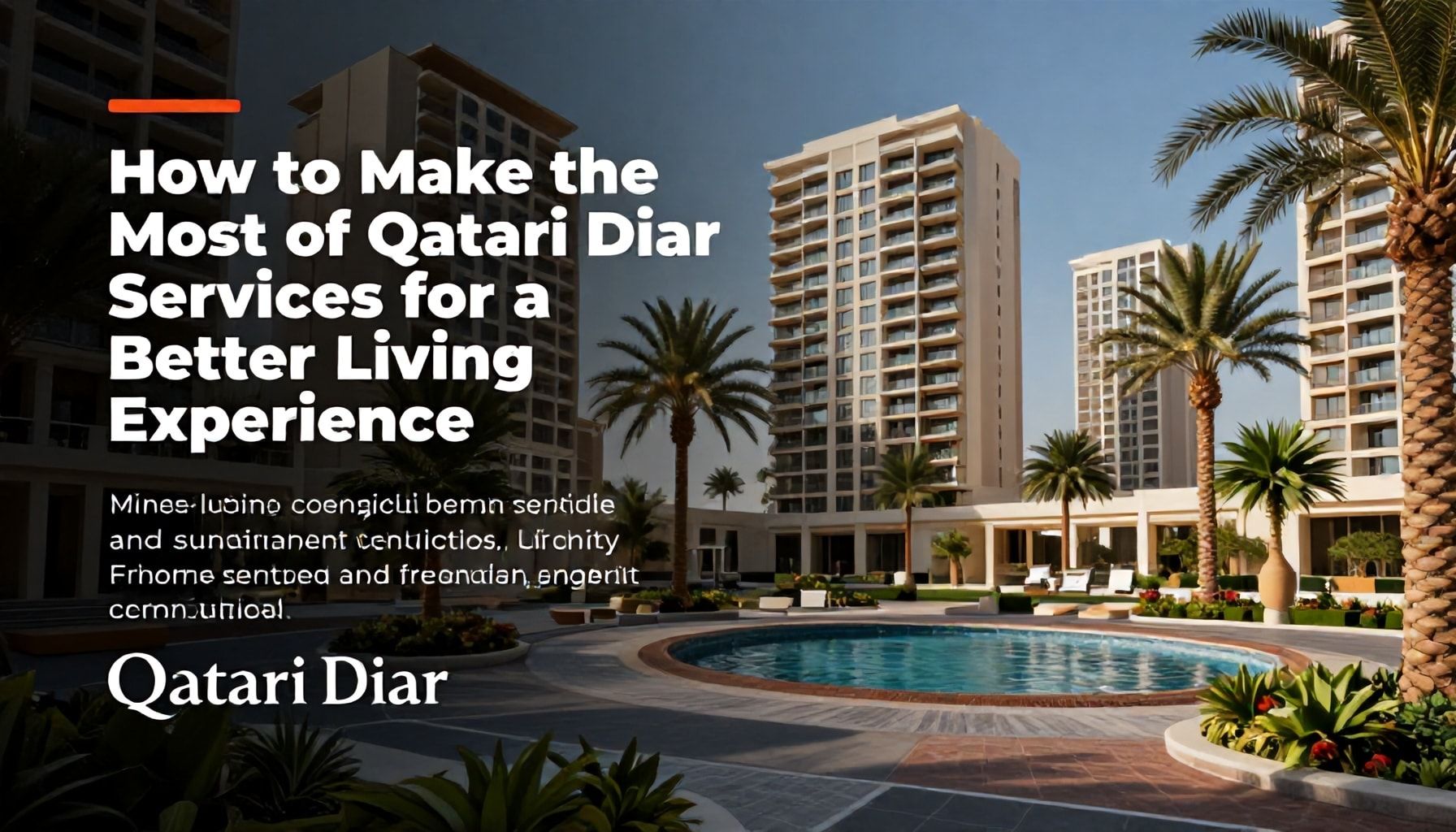 كيفية الاستفادة من خدمات الديار القطرية لتجربة سكنية أفضل
