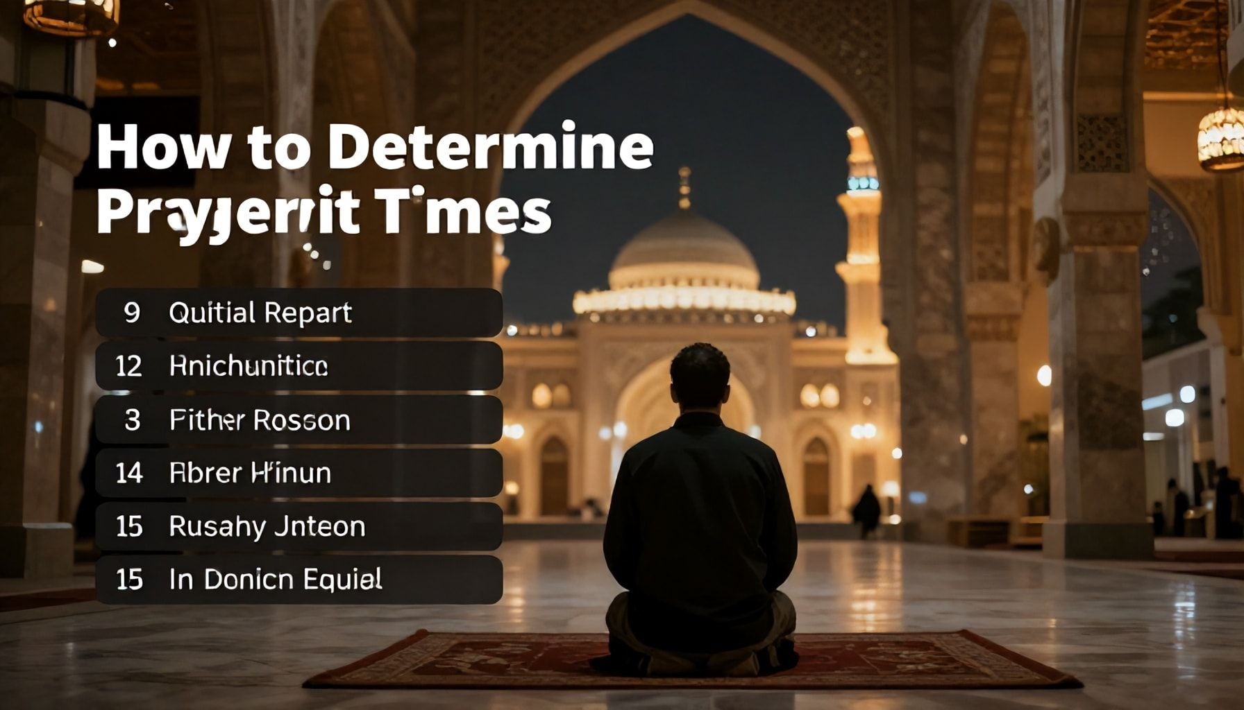 كيفية تحديد مواعيد الصلاة بدقة في قطر*