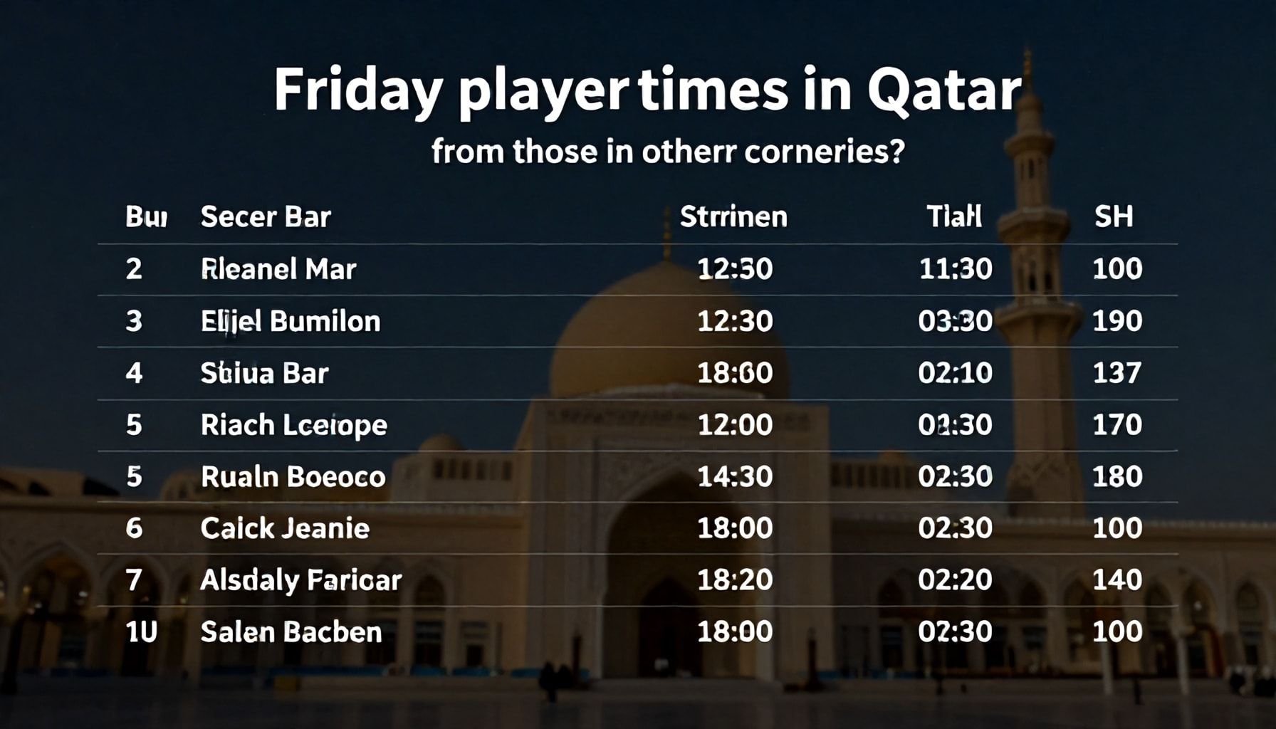 لماذا تختلف مواعيد صلاة الجمعة في قطر عن الدول الأخرى؟*