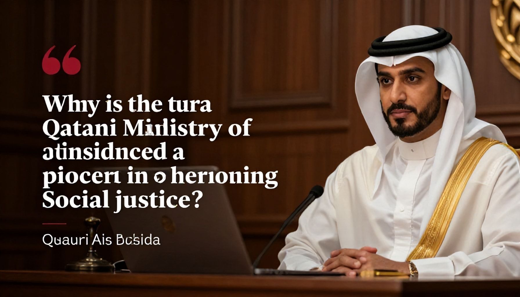 لماذا تعتبر وزارة العدل القطرية رائدة في تعزيز العدالة الاجتماعية؟*