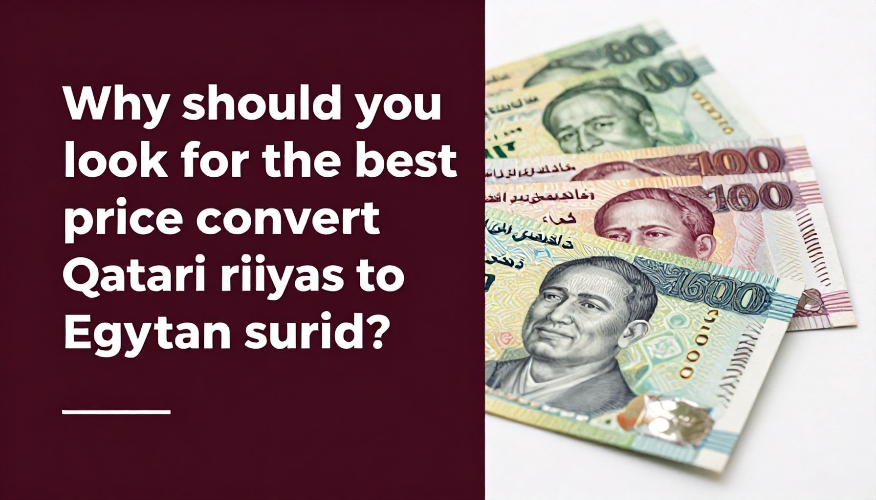 لماذا يجب أن تبحث عن أفضل سعر لتحويل ريال قطري إلى جنيه مصري؟*