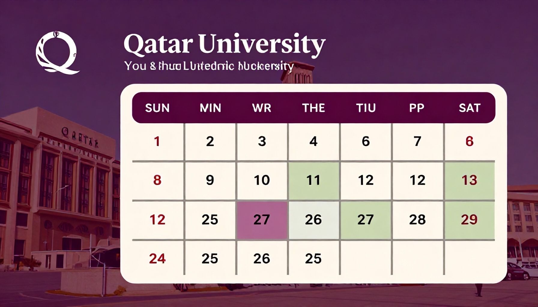 لماذا يجب أن تتبع التقويم الدراسي بدقة في جامعة قطر*