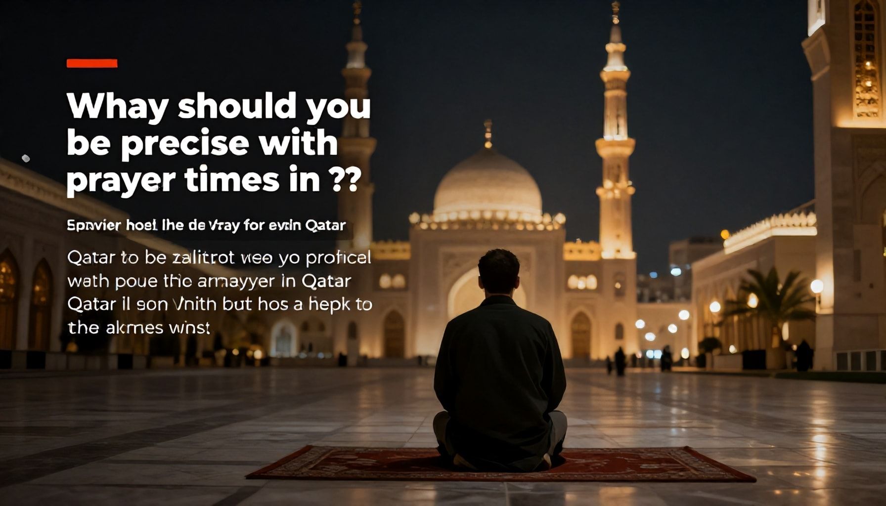 لماذا يجب أن تكون دقيقًا في أوقات الصلاة في قطر؟*