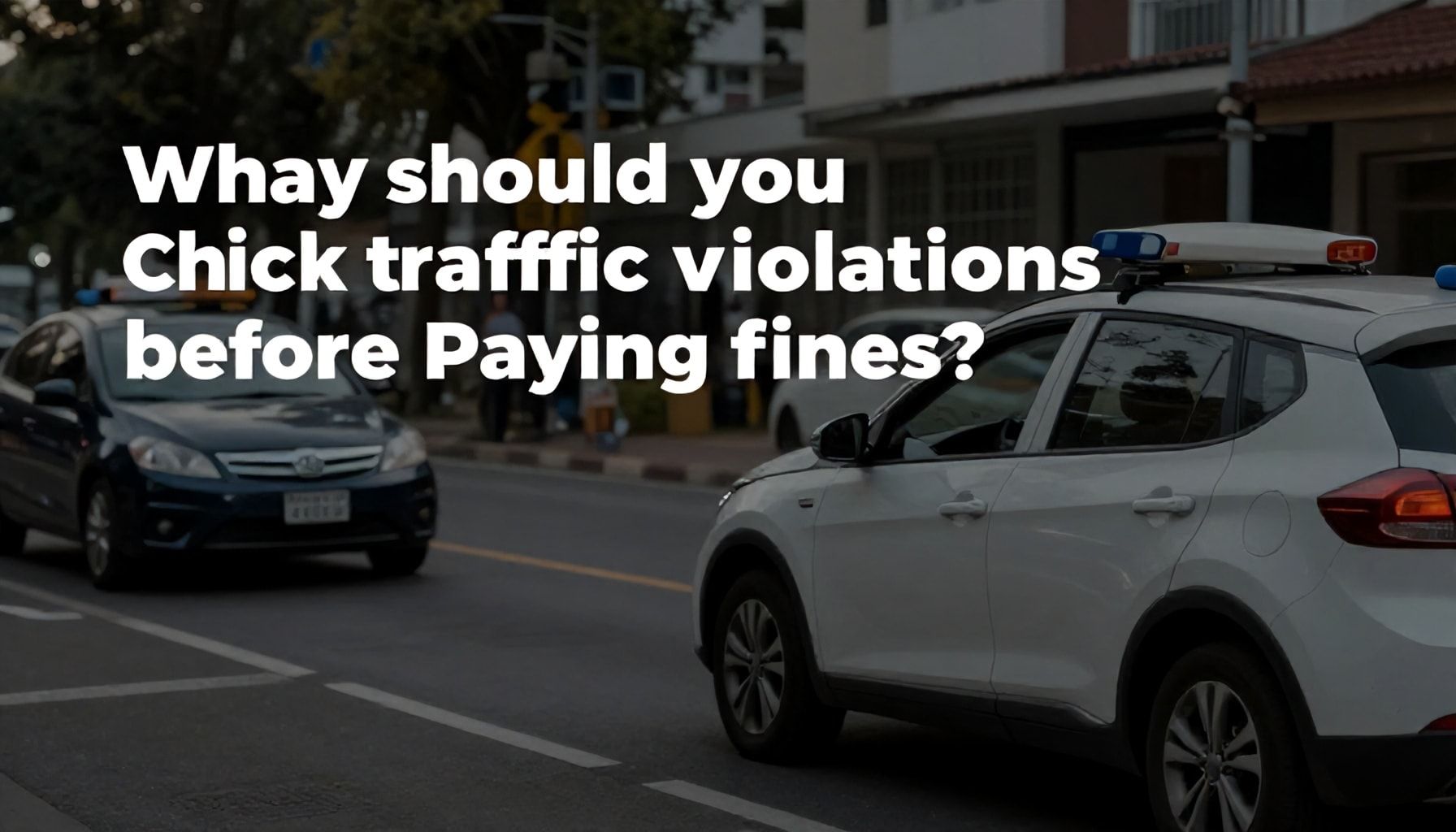 لماذا يجب عليك التحقق من المخالفات المرورية قبل دفع الغرامات؟*