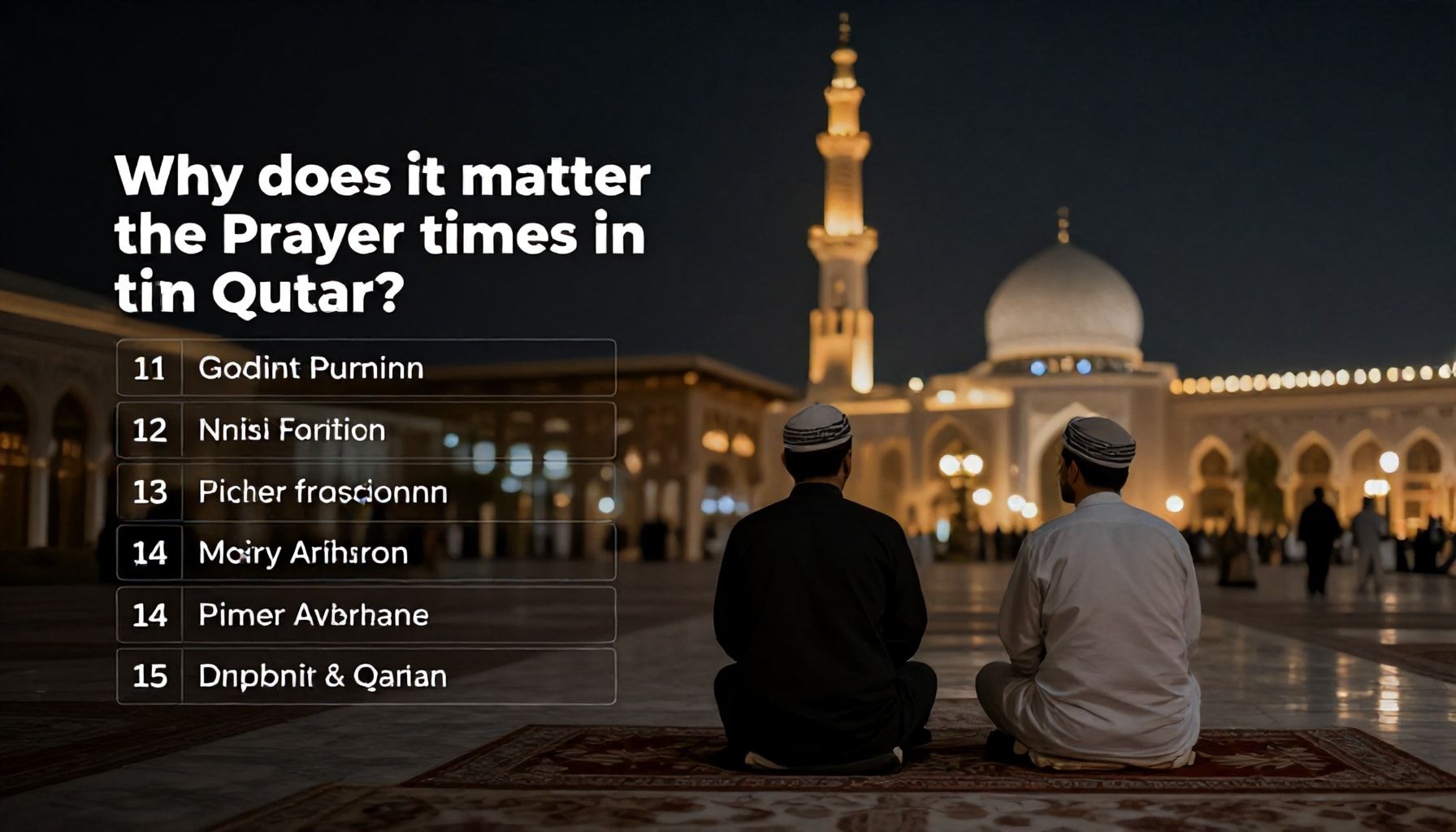 لماذا يهمك معرفة مواعيد الصلاة في قطر بدقة؟*