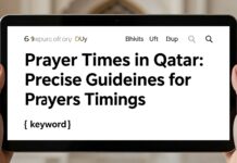 مواقيت الصلاة في قطر: إرشادات دقيقة لتوقيت الصلاة في كل يوم” (69 characters)